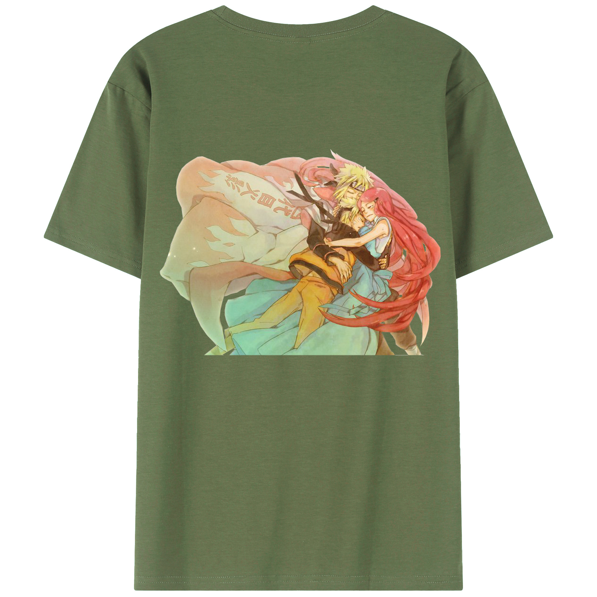 （画像用） NARUTO -ナルト- うずまき ナルト Uzumaki Naruto 綿100％ メンズ半袖Tシャツ（バックプリント） 通気性